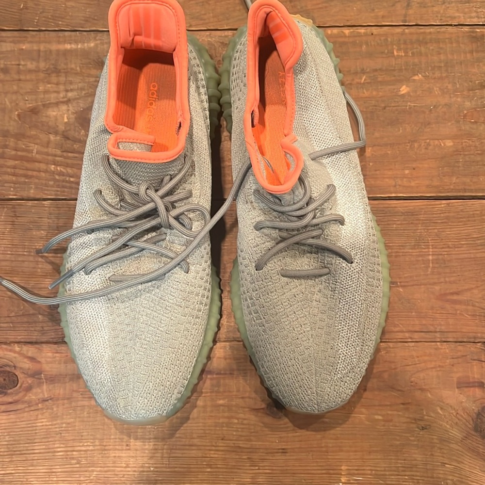 Yeezy's. Seafoam and orange